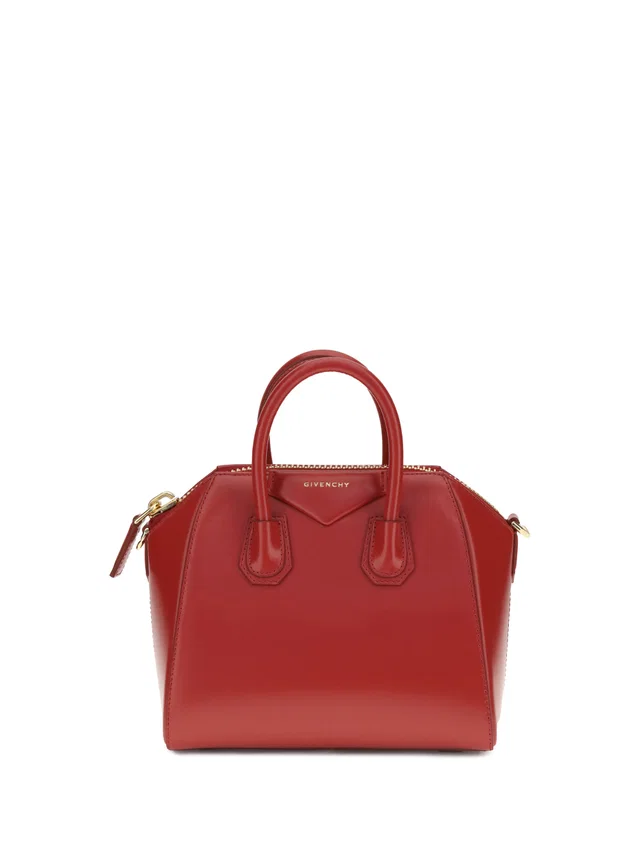 Givenchy Antigona Mini Top Handle Bag — Red Calf Leather Bos Taurus in Red Calfskin from HEWI