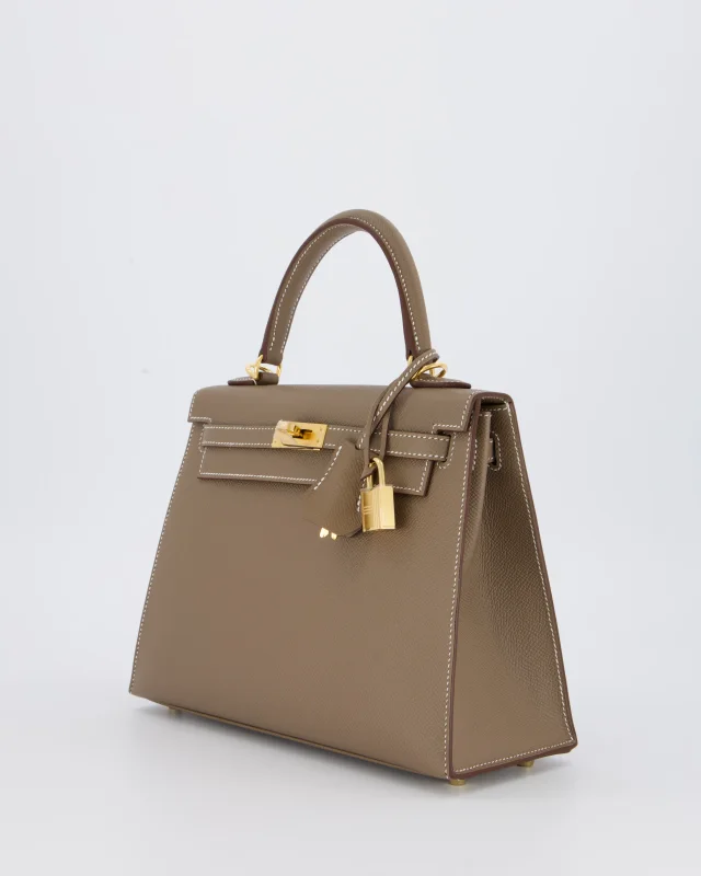 Hermès Kelly 25 Sellier in Taupe Epsom leather from Sellier, photo 8 of 23