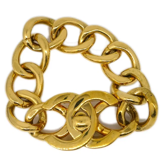Chanel Turnlock Bracelet Gold 95A in Gold from AMORE Vintage Tokyo
