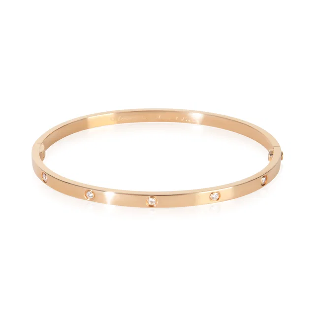 Cartier Rose Gold Diamond Small Model Love Bracelet 18k in Pink from HEWI