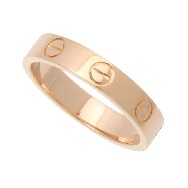 Cartier 18K Love Ring #49 Pink Gold in Pink from VINTAGE QOO TOKYO