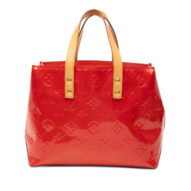 Red Louis Vuitton Monogram Vernis Reade PM Handbag in Red Leather from Designer Revival