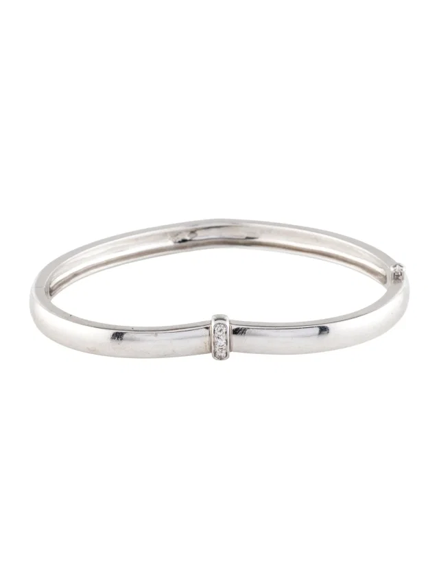 Piaget Vintage 18K Diamond Heart Bangle, 5. " in multicolor from The RealReal