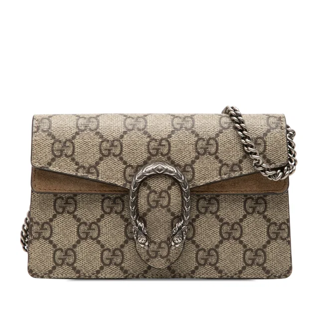 Beige Gucci Mini GG Supreme Dionysus Crossbody in Beige Suede from Designer Revival, photo 1 of 1