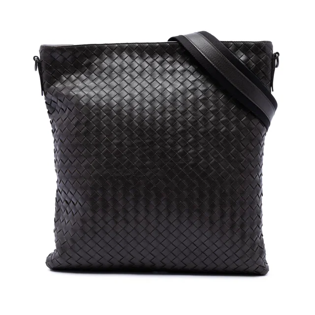 Brown Bottega Veneta Nappa Intrecciato VN Crossbody in Brown Nappa leather from Designer Revival