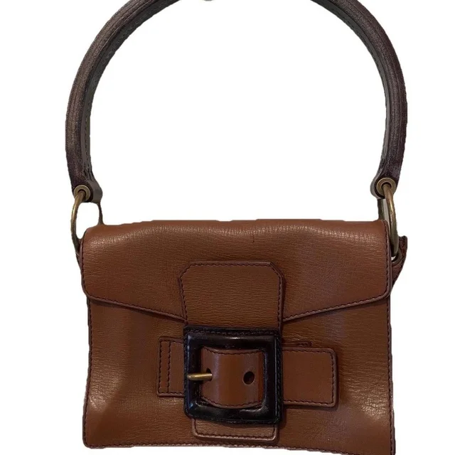 Miu Miu Women's Shoulder bags - Brown in red|brown from Depop, photo 1 of 1