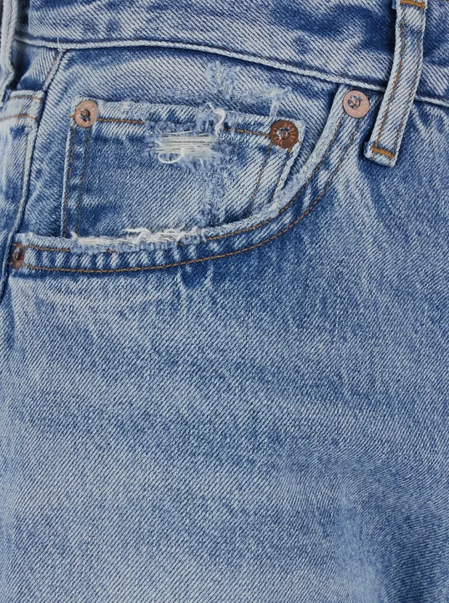 AGOLDE Blue Blue Jeans with Bleached Effect and Five-Pocket Design in Denim Men in Blue, photo 5 of 6 from Gaudenzi Boutique