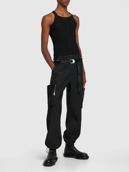 Dion Lee Wide-leg trousers with adjustable belt in 75% Organic Cotton, 25% Recycled Polyamide, photo 2 of 5 from LUISAVIAROMA