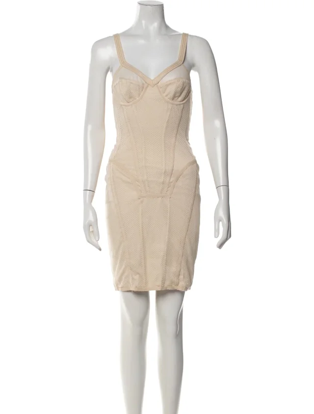 Burberry V-Neck Mini Dress from The RealReal