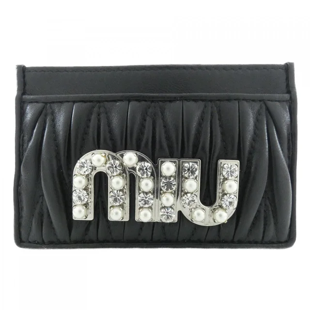 Miu Miu ミュウミュウ 5MC208 カードケース in NERO(ネロ) / SILVER(シルバー)金具 MATELASSE'MIU C from KOMEHYO