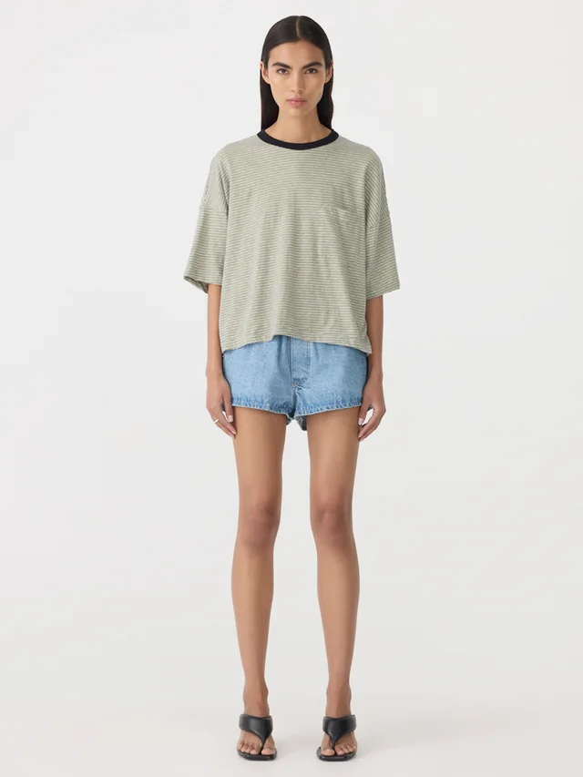 Bassike Stripe Boxy Pocket T-Shirt from bassike, photo 1 of 1