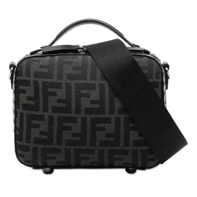 Black Fendi Mini Zucca Canvas Suitcase Bag Satchel in Black Canvas from Designer Revival, photo 1 of 1