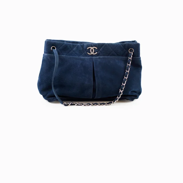 Chanel Calfskin Tote in Blue Calfskin from The Purse Affair