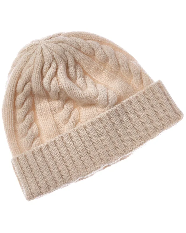 Brodie Cashmere Chunky Cable Pom Pom Cashmere Hat, image 1 of 1 from Rue La La
