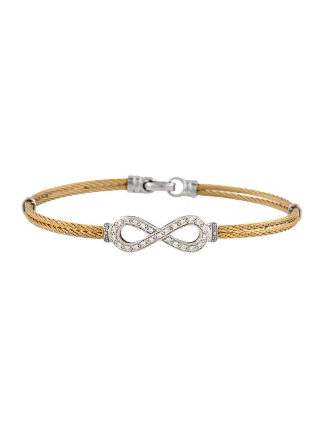 Charriol Diamond Classique Infinity Station Bracelet, 7" in multicolor from The RealReal