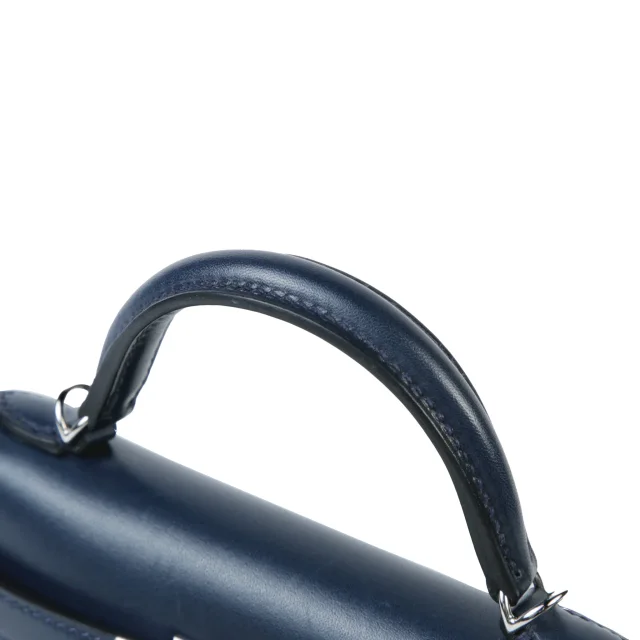 Hermès Mini Kelly II Cloute Studded Bleu Abysse (7K) in Blue Box leather from Ginza Xiaoma, photo 3 of 4