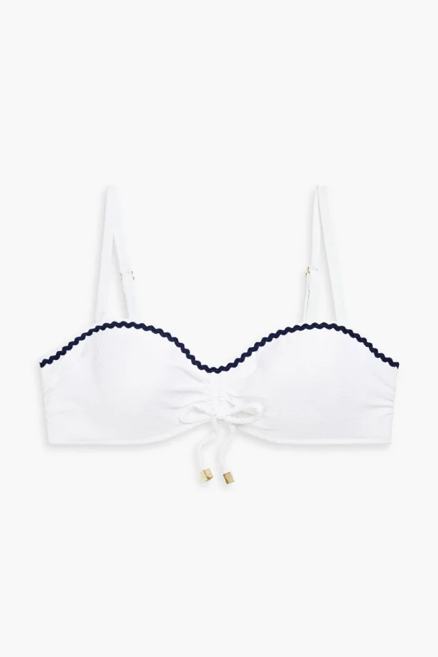 Heidi Klein Underwired Stretch-Piqué Bikini Top in White, photo 6 of 8 from THE OUTNET