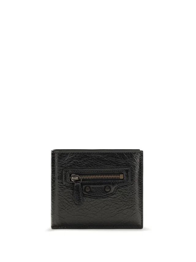 Balenciaga Le City Square Wallet — Black Lambskin in Black Lambskin from HEWI