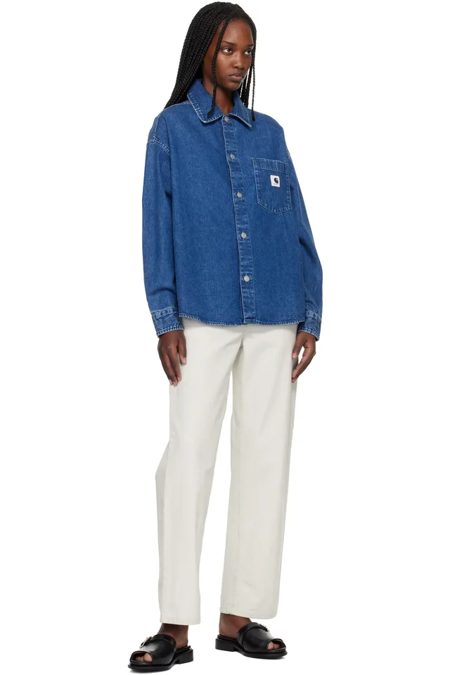 Carhartt Work In Progress Blue Alta Denim Shirt, photo 4 of 4 from SSENSE