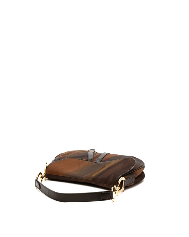 Dior Printed Nylon Double Saddle Bag in Multicolor Nylon from A Retro Tale, photo 4 of 10