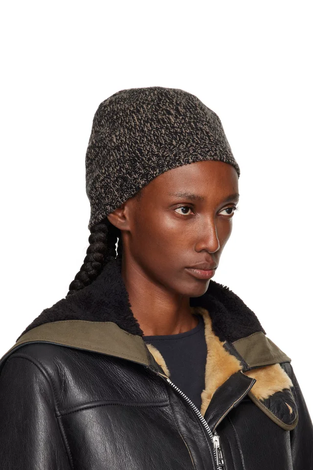 OUR LEGACY Black & Brown Classic Beanie, photo 2 of 3 from SSENSE