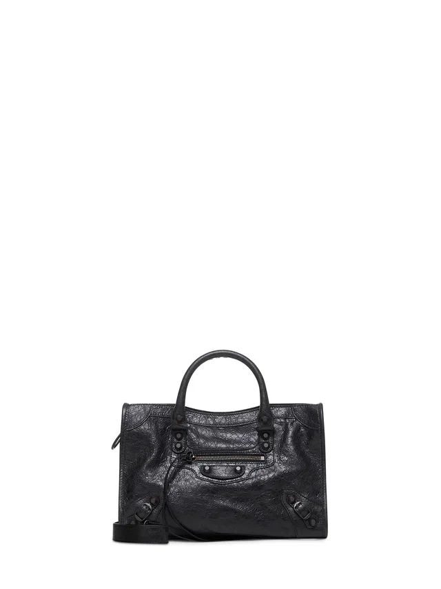 Balenciaga Le City Shoulder Bag — Black Lambskin in Black Lambskin from HEWI