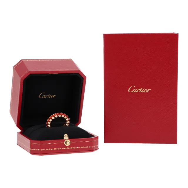 Clash de Cartier ring in rose gold and red agate in Red from Collector Square, photo 3 of 3