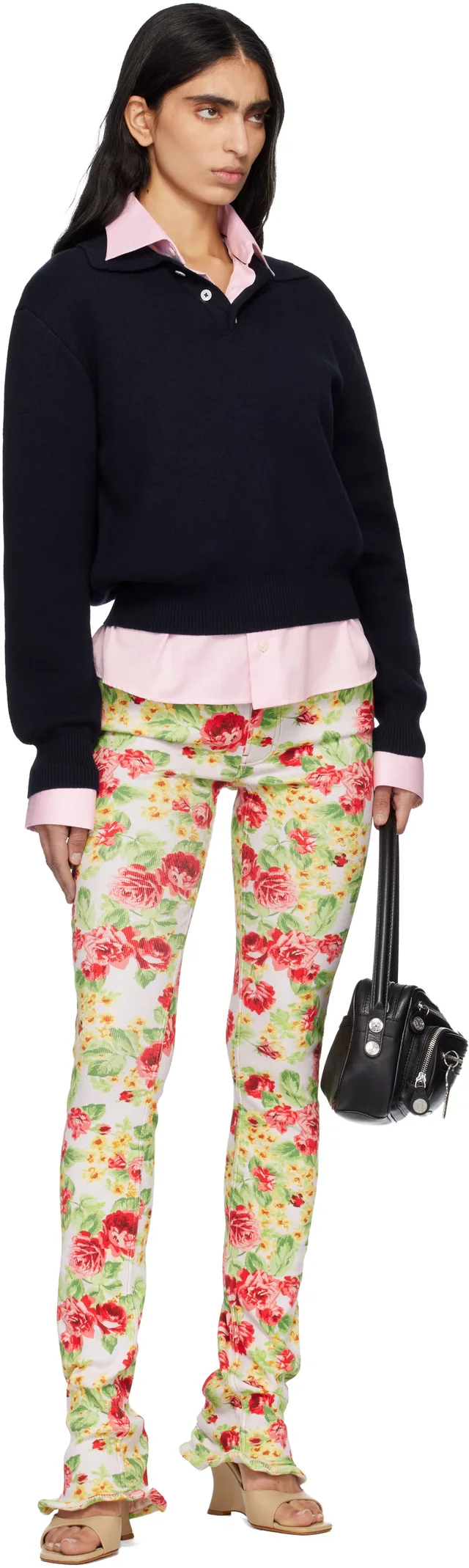 Acne Studios Multicolor Printed Casual Leggings, photo 4 of 5 from SSENSE