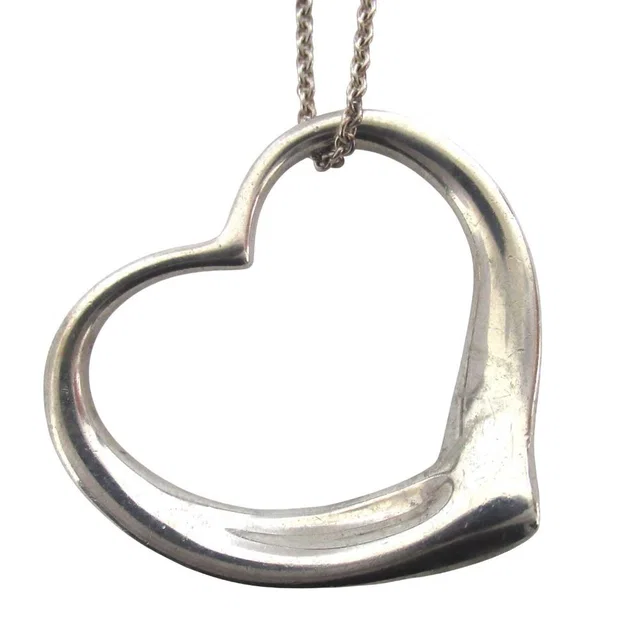 Tiffany & Co. Vintage Elsa Peretti Open Heart Large Long Necklace 925 Sterling from The Reluxe
