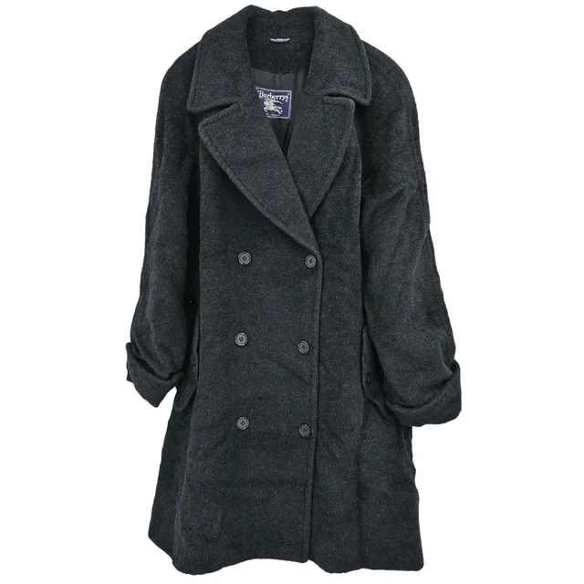 Burberry Burberrys Coat Black in Black Wool from AMORE Vintage Tokyo