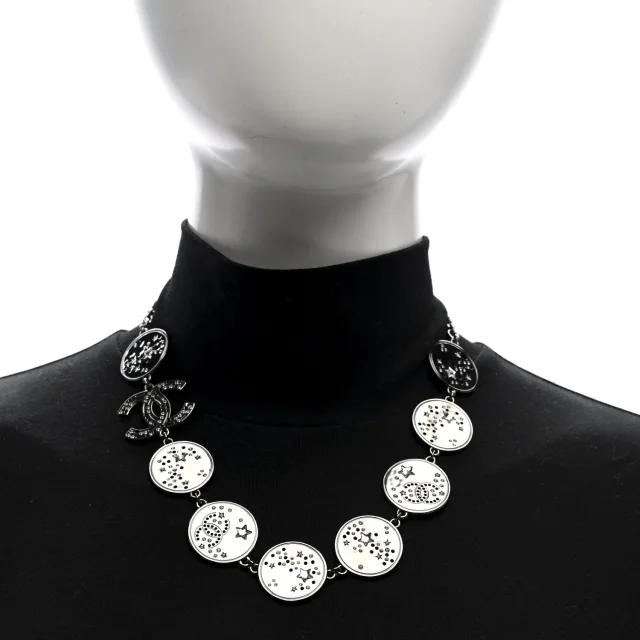 Chanel Ruthenium Crystal Star CC Necklace from FASHIONPHILE, photo 2 of 4