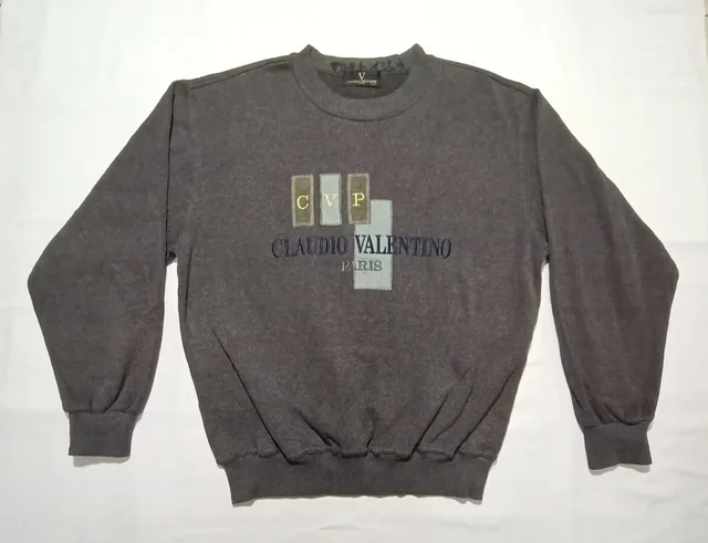 Claudio Valentino Paris Sweatshirt Spell Out Logo from Grailed