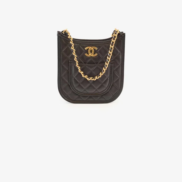 Chanel Hobo 2 Way Black in Black Leather from The Purse Affair