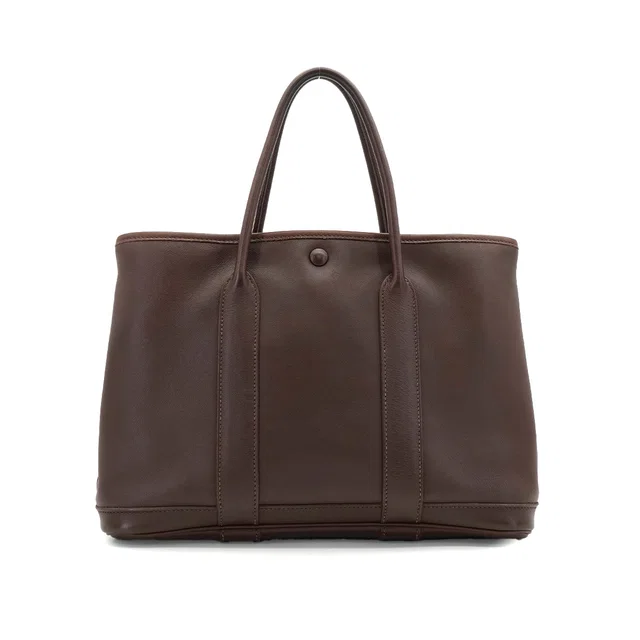 Hermès Garden Party Tpm Havane Veau Gulliver Hand Bag 2005 Square I in Calfskin from Luxury Promise