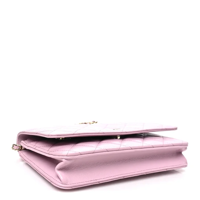 Chanel Caviar Quilted Wallet on Chain WOC Light Pink in Pink Caviar leather from FASHIONPHILE, photo 4 of 12