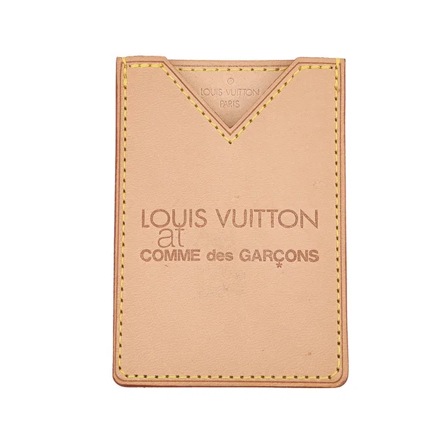 Louis Vuitton Comme des Garçons Collaboration Card Case Beige Leather in Beige Leather from GALLERY RARE