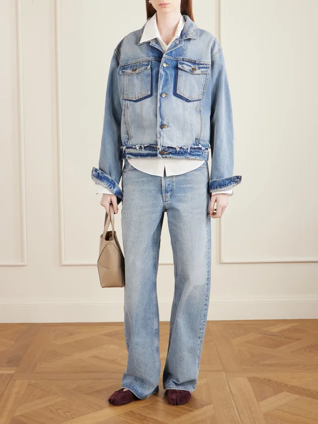 MAISON MARGIELA Distressed denim jacket in Blue, photo 2 of 2 from NET-A-PORTER (Canada)