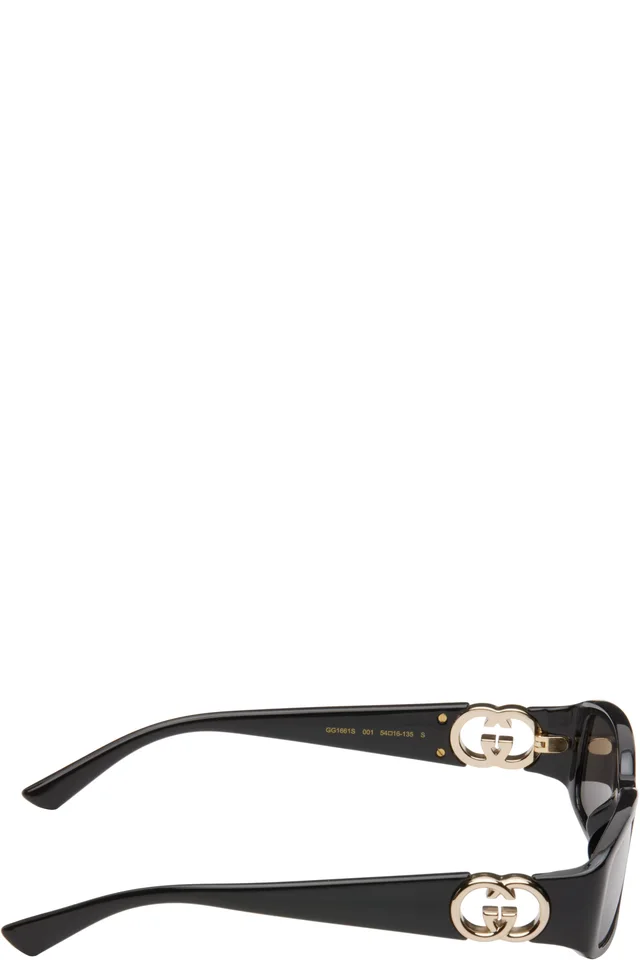 Gucci Black Hailey Sunglasses, photo 2 of 4 from SSENSE