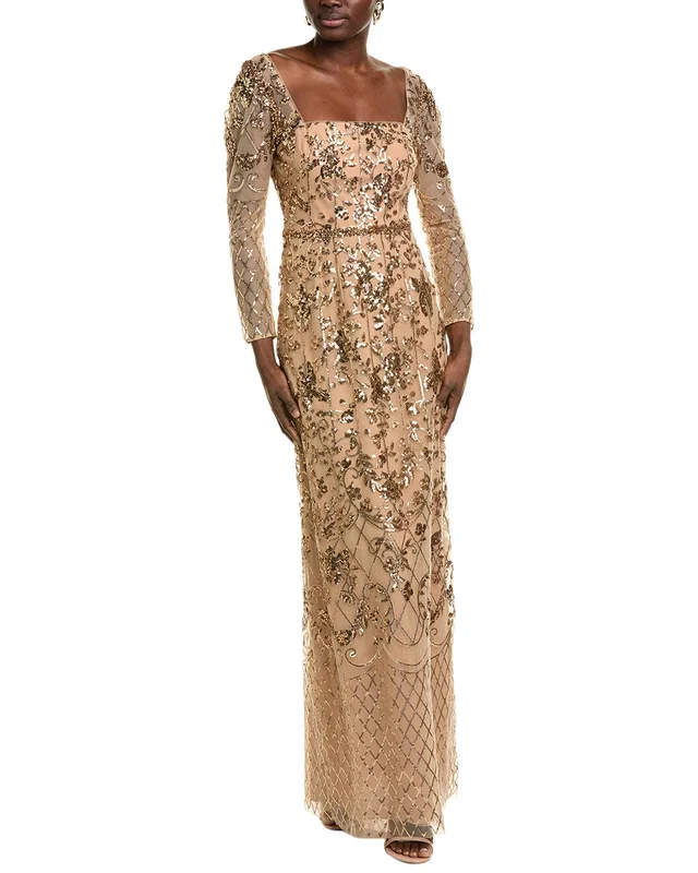 Marchesa Notte Sequin Lattice Gown, image 1 of 1 from Rue La La