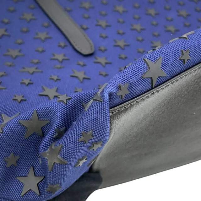 Jimmy Choo Star motif tote bag Navy/Black Canvas Leather in Black Canvas from GALLERY RARE, photo 7 of 15