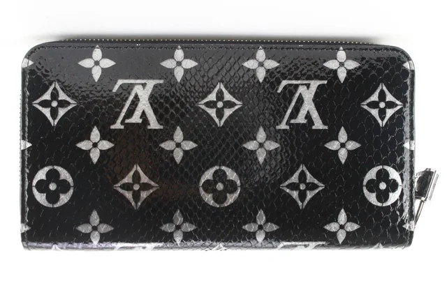 Louis Vuitton Black Monogram Python Zippy Wallet in Black Python from Bagriculture
