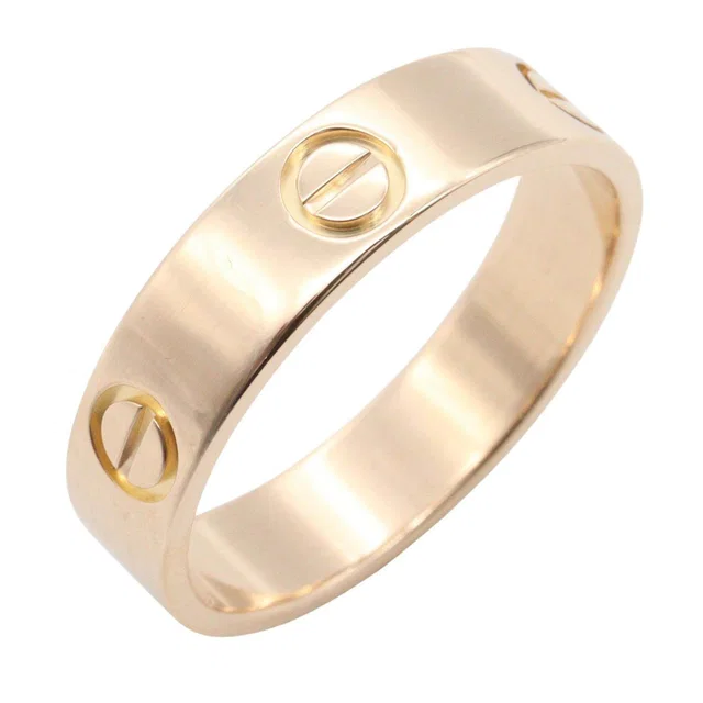 Cartier Love Au750 Pink Gold Ring Size 21 in Pink from LuxUness