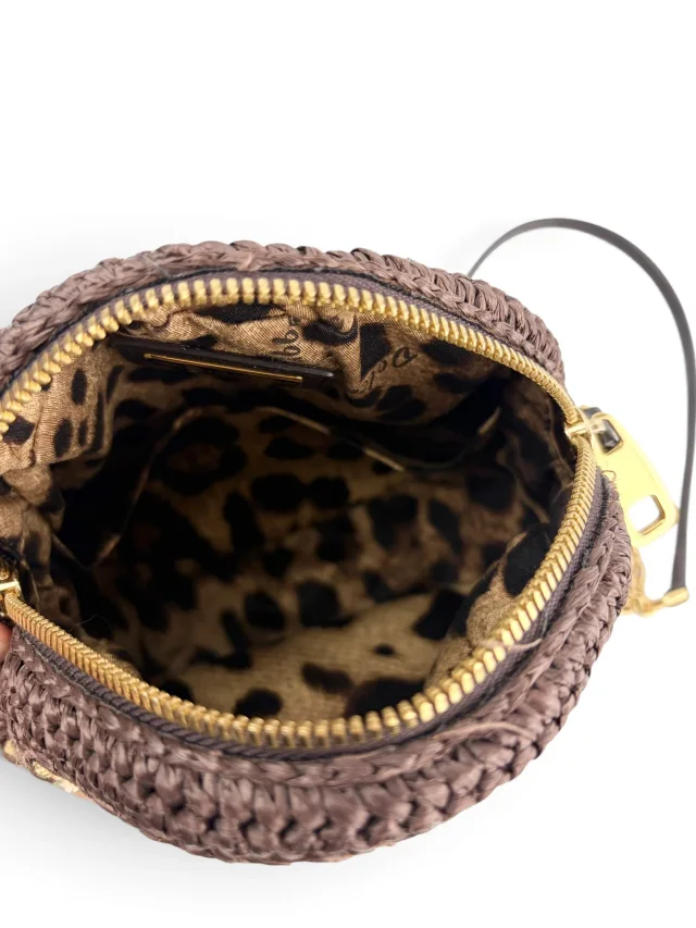 Dolce & Gabbana Miss Glam Round Shoulder Bag in Woven leather from Season 2 Consign, photo 8 of 8