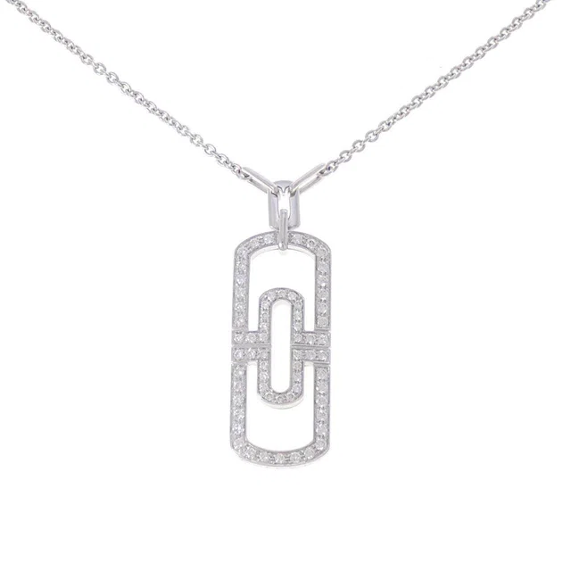 Bvlgari Parentesi 750 White Gold Diamond Necklace in White from LuxUness