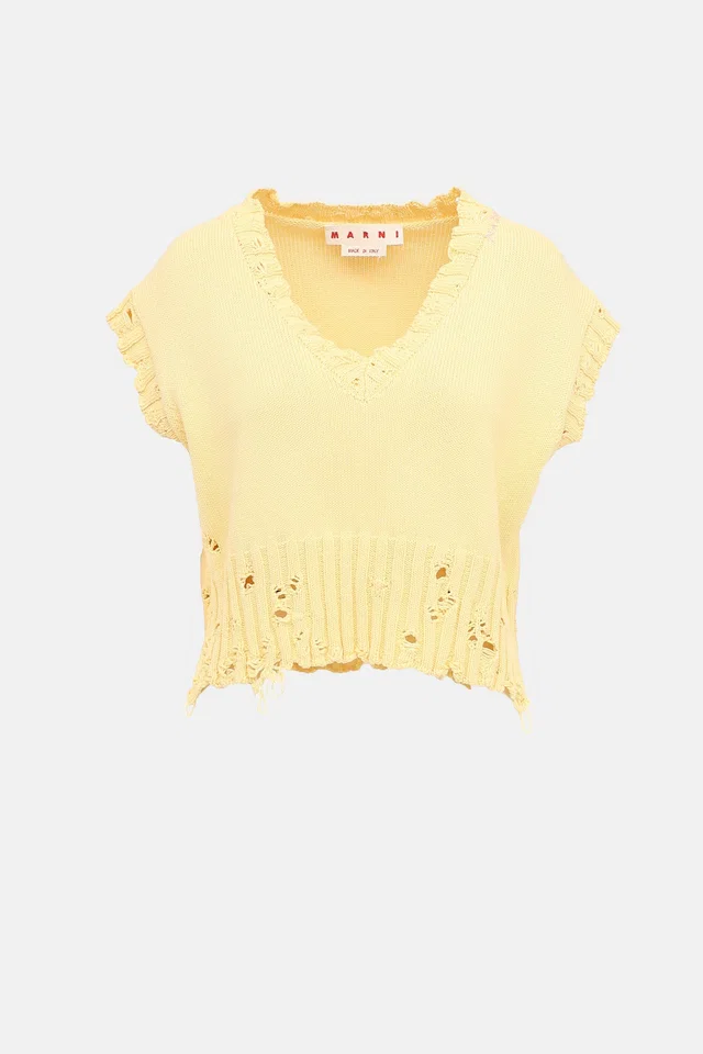 Marni Distressed Knit Vest from VSP Consignment