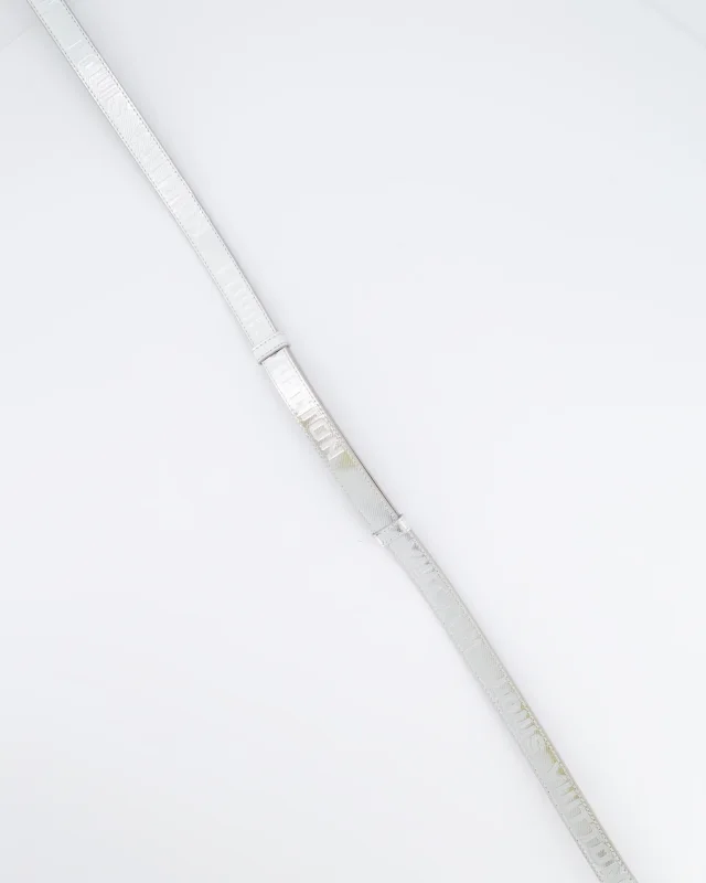 Louis Vuitton Silver Metallic Logo Belt Size 90cm in Silver from Sellier, photo 7 of 10