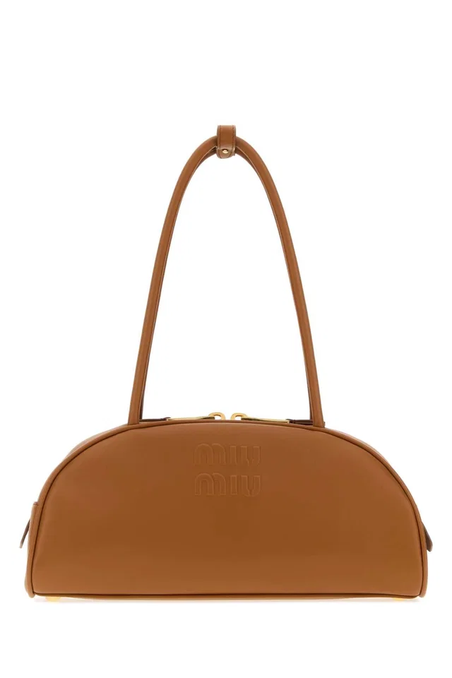 Miu Miu Shoulder Bag — Brown in Brown Leather from HEWI