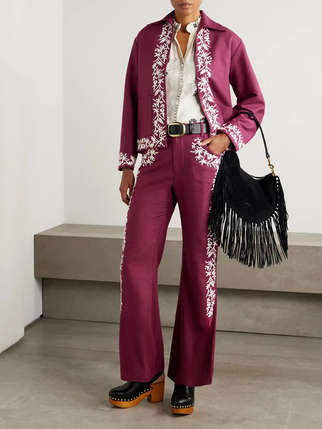 ALIX OF BOHEMIA Jude Canyon embroidered silk jacket in Red, photo 2 of 2 from NET-A-PORTER (Canada)