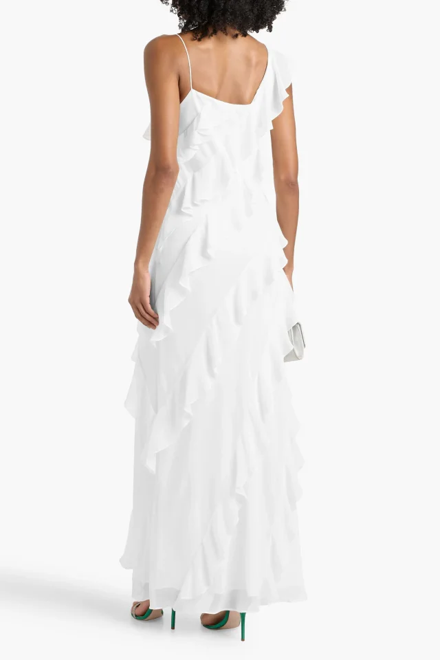Mikael Aghal Ruffled Chiffon Maxi Dress, photo 3 of 4 from THE OUTNET