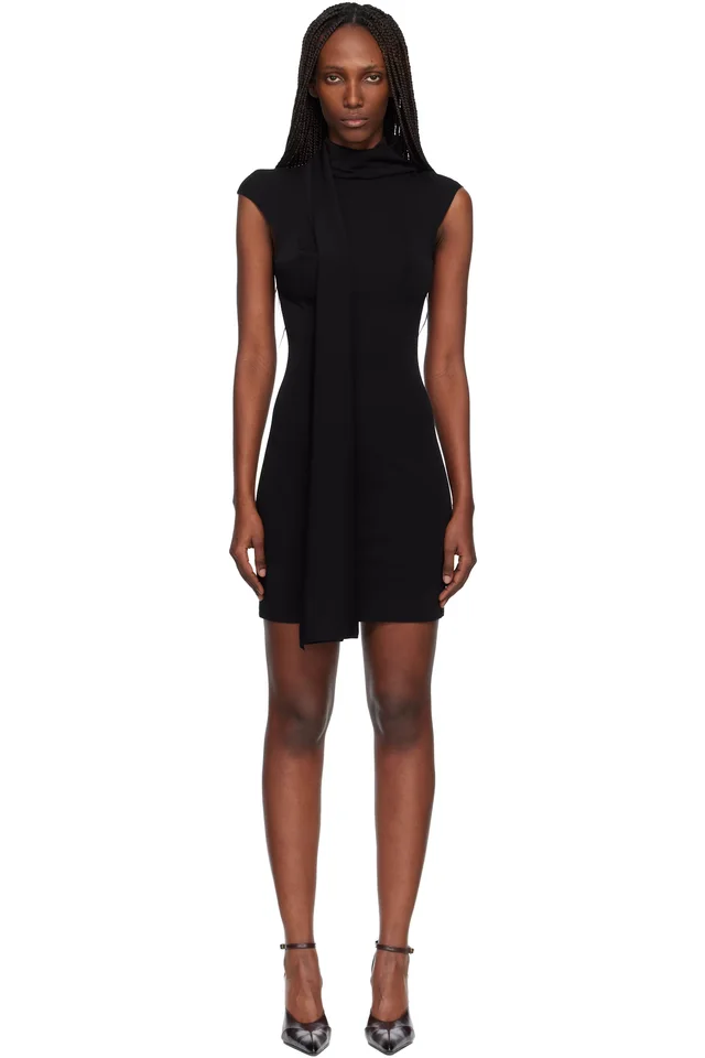 Jean Paul Gaultier Black 'The Short Conical' Minidress, image 1 of 1 from SSENSE